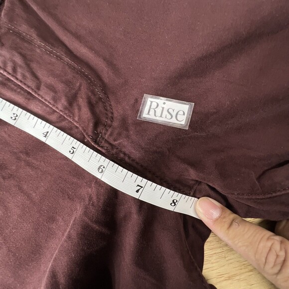 Adriano Goldschmied The Stilt Cigarette Leg Burgundy Zip Pants Women’s - Picture 5 of 7